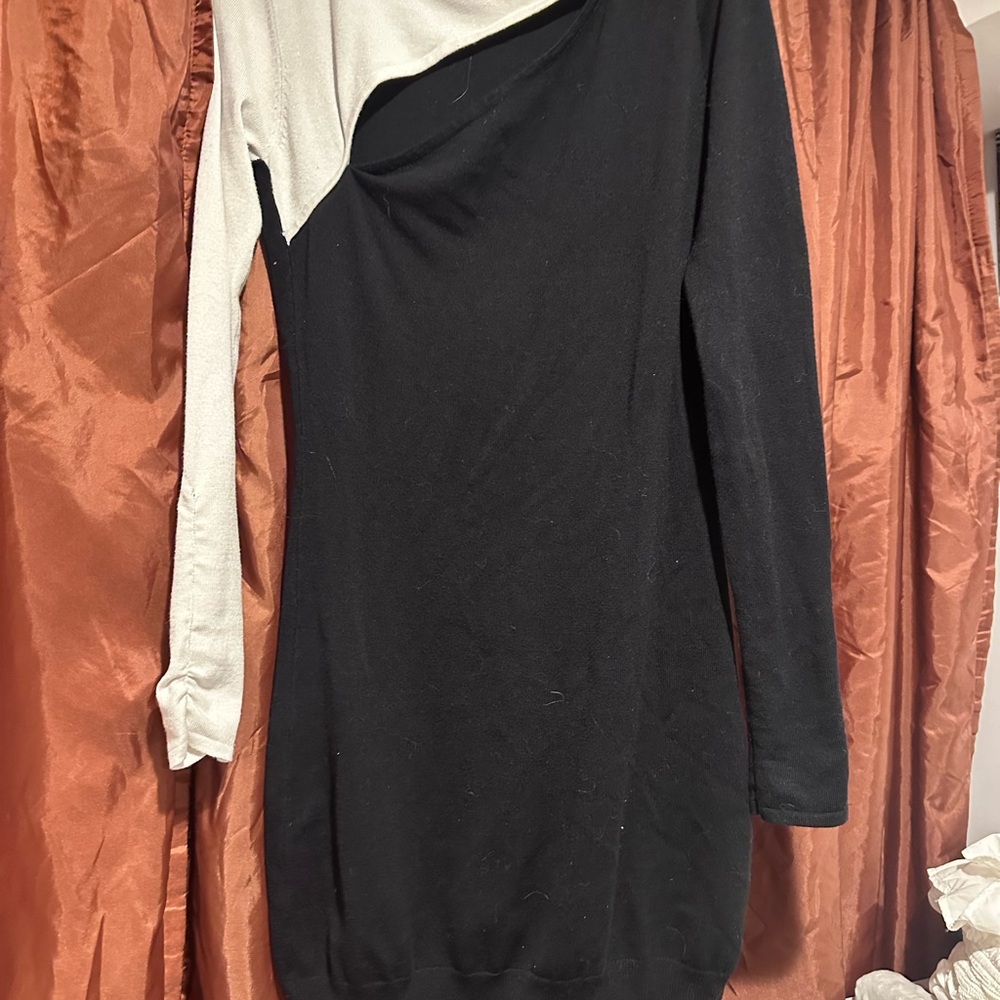 Elegant Black and White Women's Dress